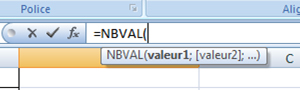 detail formule nbval