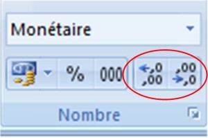 Ajouter ou supprimer des décimales