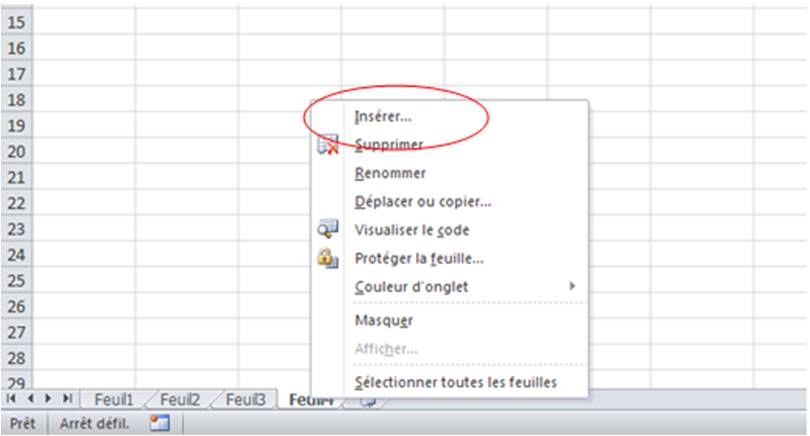 Inserer feuille - 7